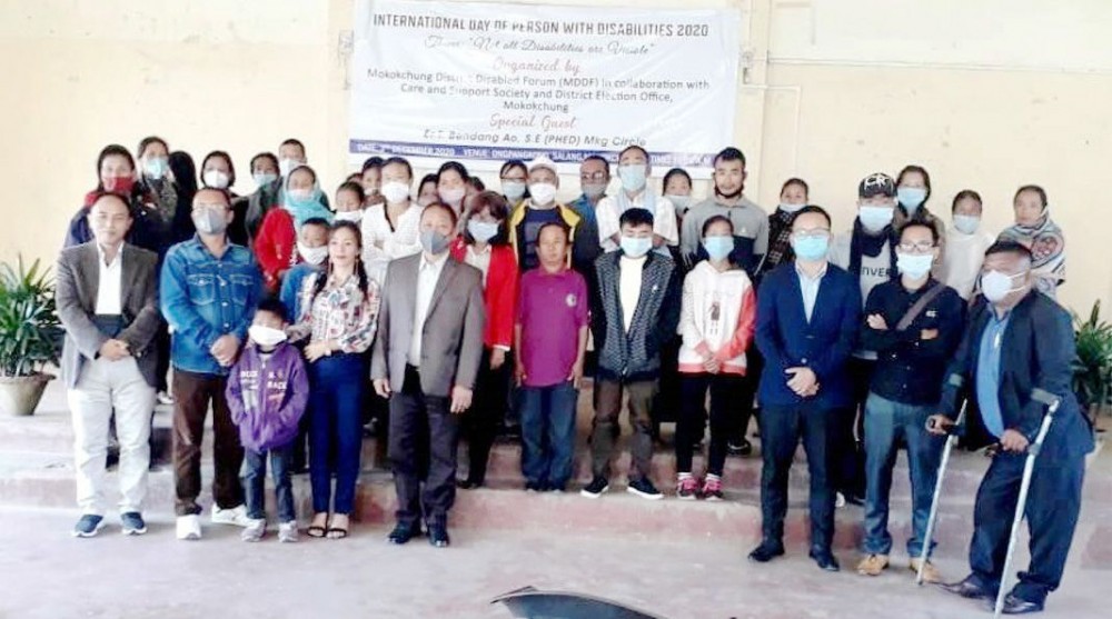 International Day of Person with Disabilities held at Ongpangkong Salang Hall, Mokokchung on December 3. (DIPR Photo)